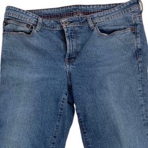 Polo Jeans Ralph Lauren Stretch Kelly  Cuffed Jeans cropped women, size 12